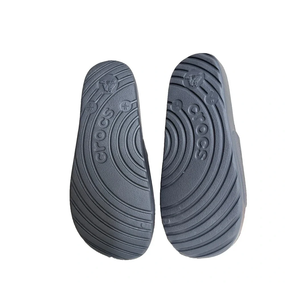 CROCS Slide Sandals Mens 7 Womens 9 Black Unisex Slip On Shoes